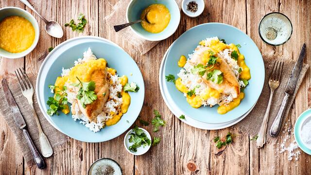 Hähnchenbrust mit Mango-Dip