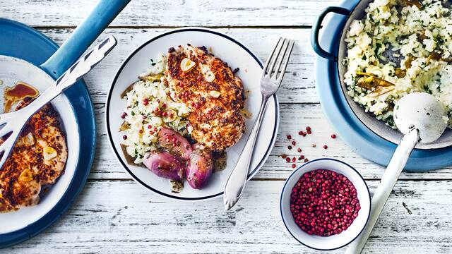 Hähnchenfilet mit Risotto