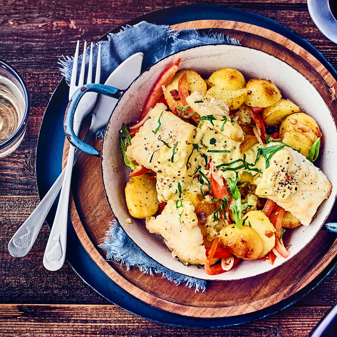 Hechtfilet in Senfsauce 