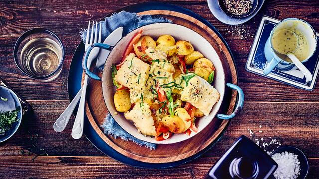Hechtfilet in Senfsauce 