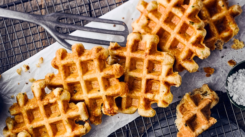 Leckere herzhafte Waffeln
