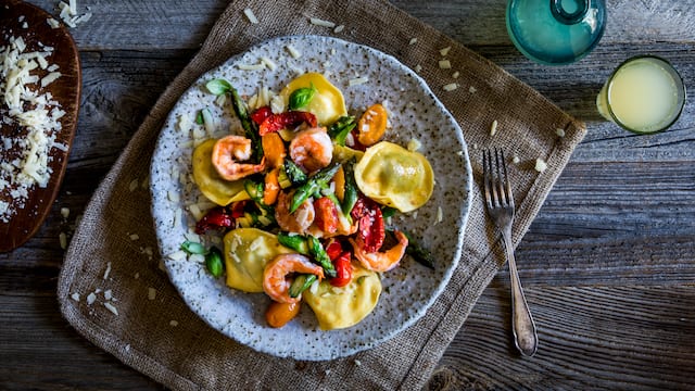 Tortelli mit Garnelen