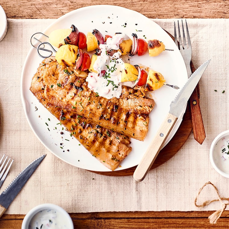 Holzfällersteak mit Gemüse