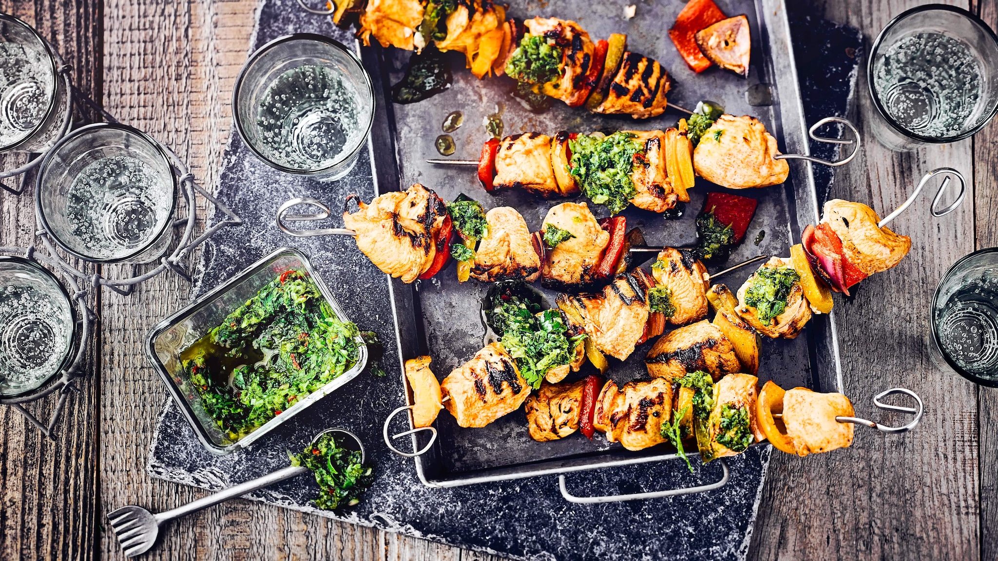 Schaschlik-Spieße vom Grill