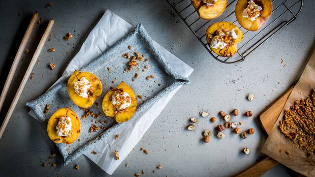 Pfirsich-Dessert vom Grill