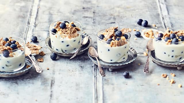 Joghurt mit Heidelbeeren