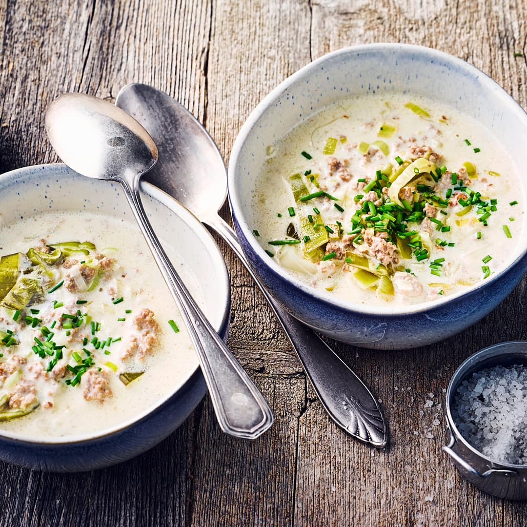 Käse-Lauch-Hack-Suppe - Rezept | EDEKA