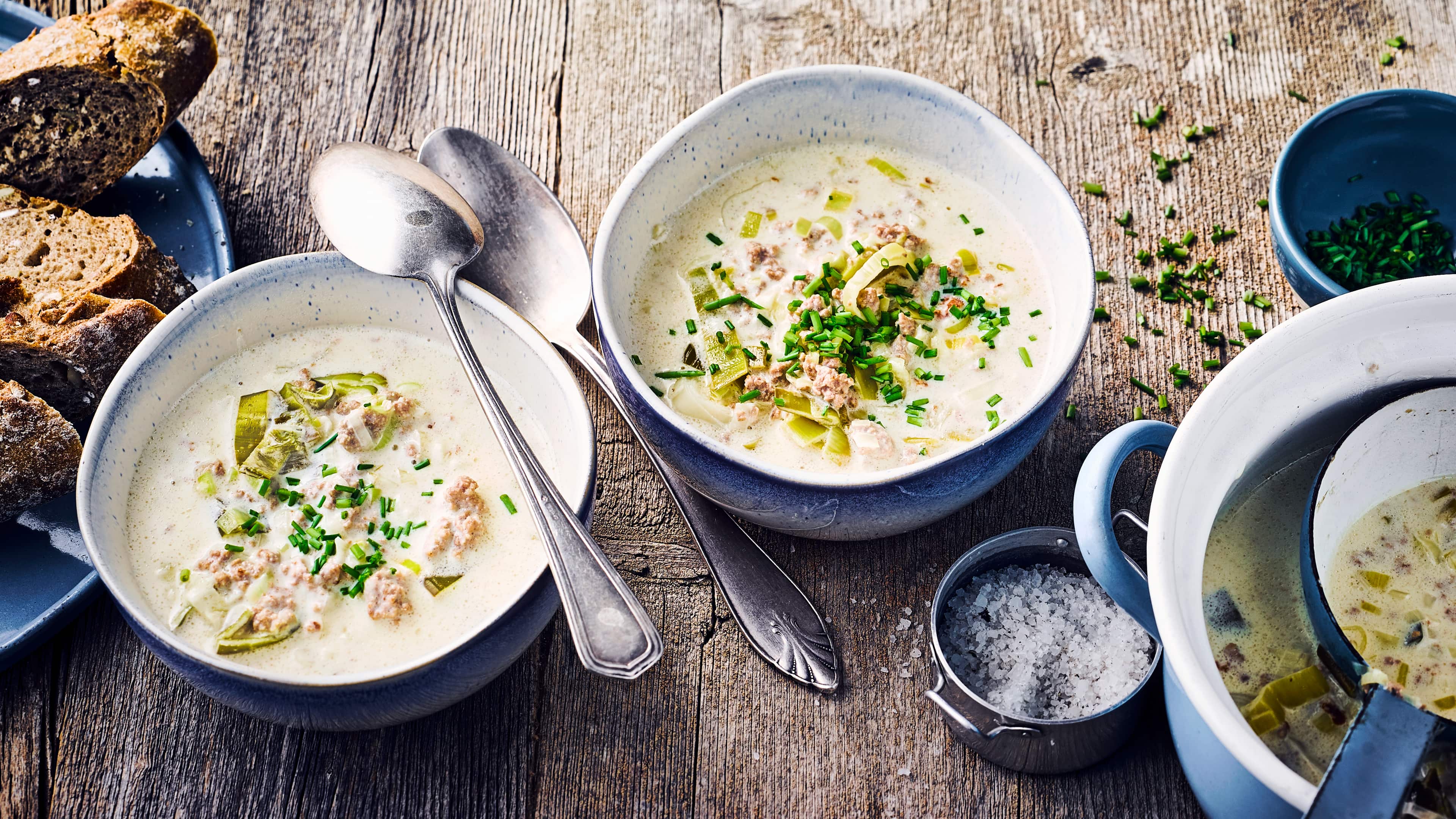 Käse-Lauch-Hack-Suppe - Rezept | EDEKA