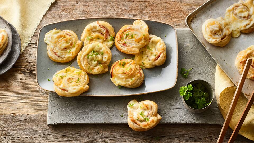 Käse-Schinken-Blätterteig