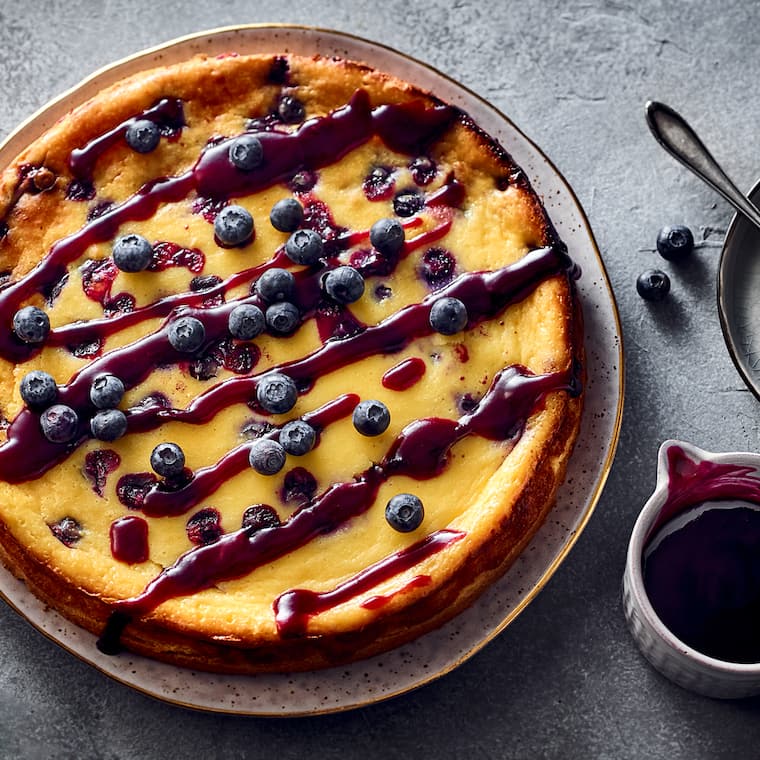 Käsekuchen mit Blaubeeren