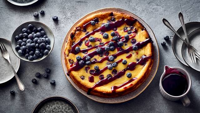 Käsekuchen mit Blaubeeren