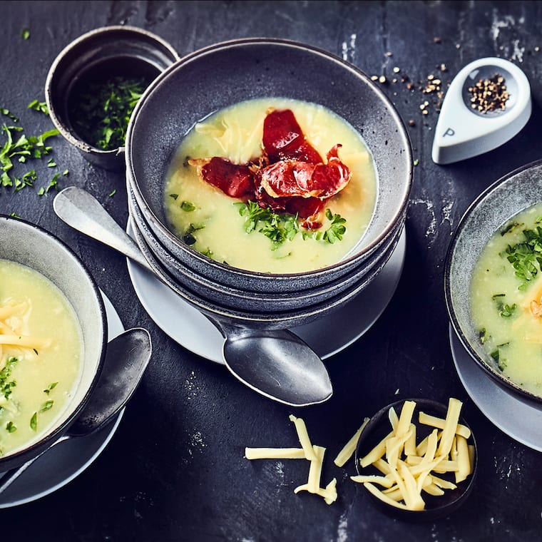 Käsesuppe mit Riesling