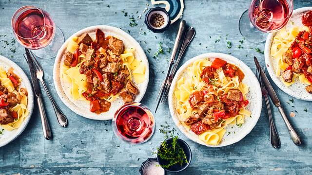 Kalbsgulasch mit Paprika