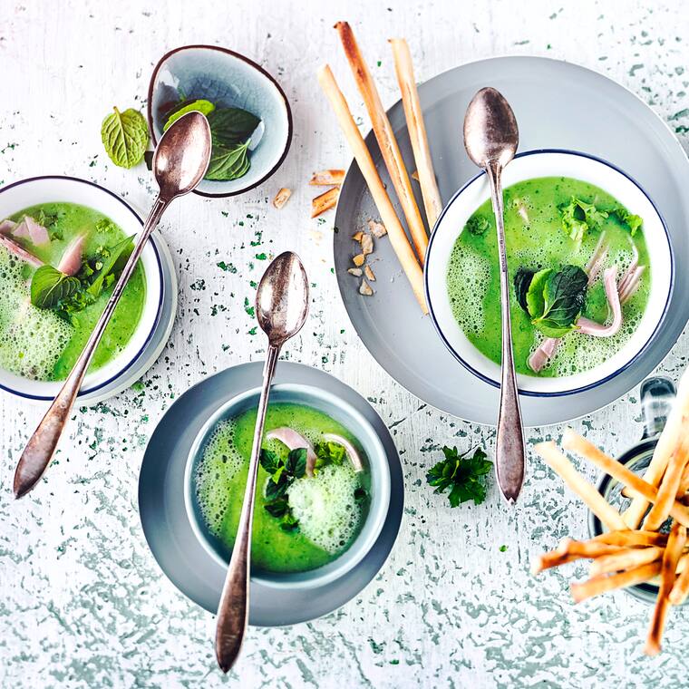 Kalte Gurken-Melonen-Suppe