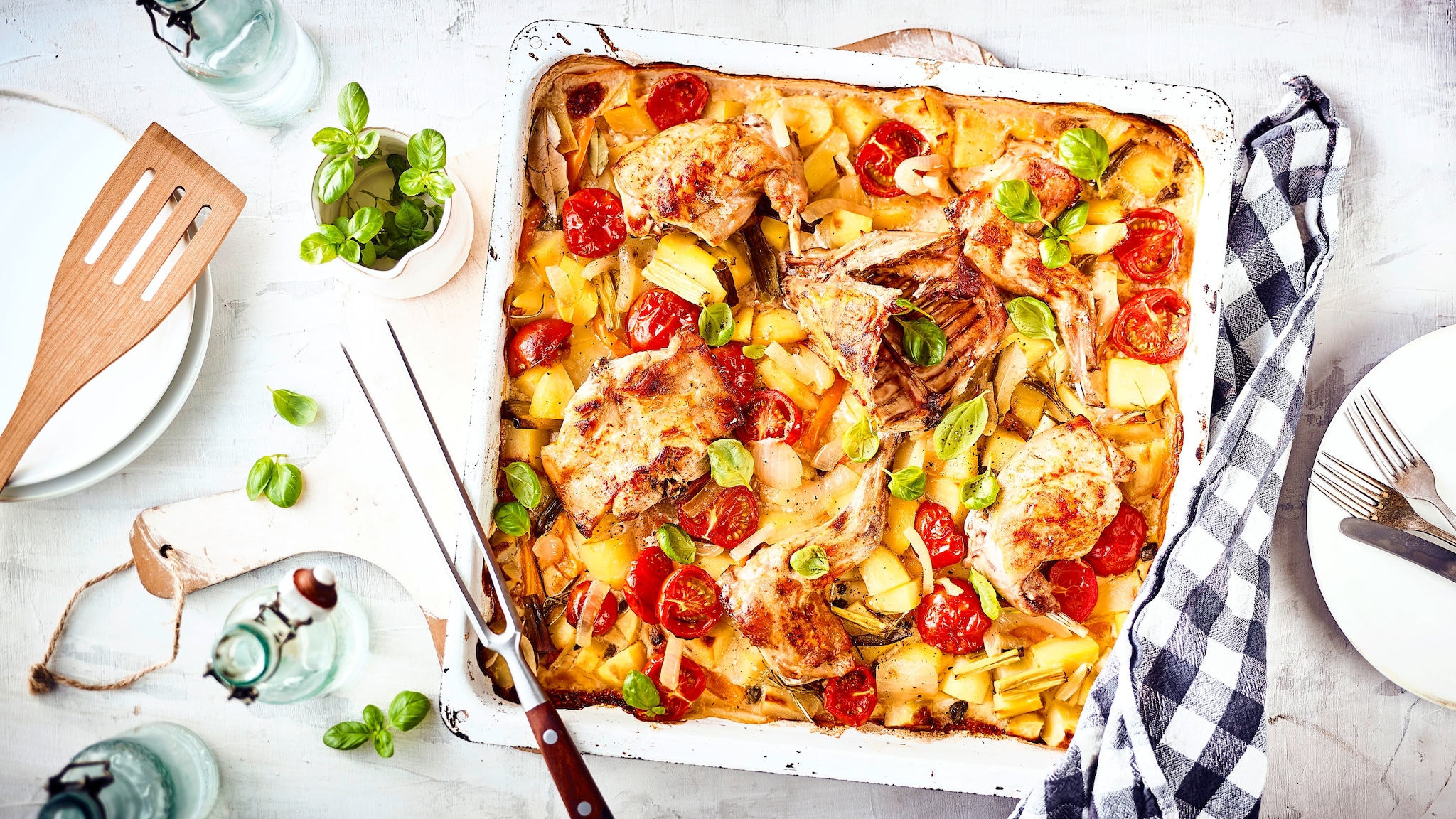 Kaninchen mit Kräutern