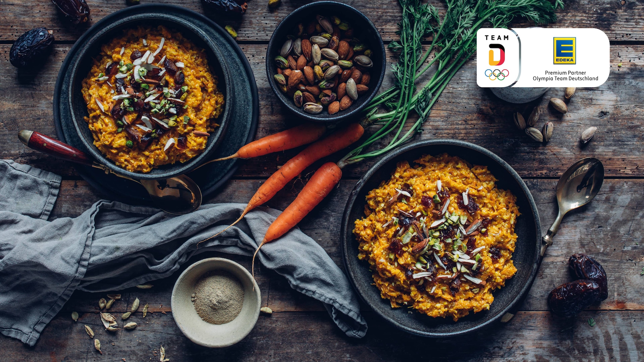 Karotten-Reis-Halwa mit Kokosmilch