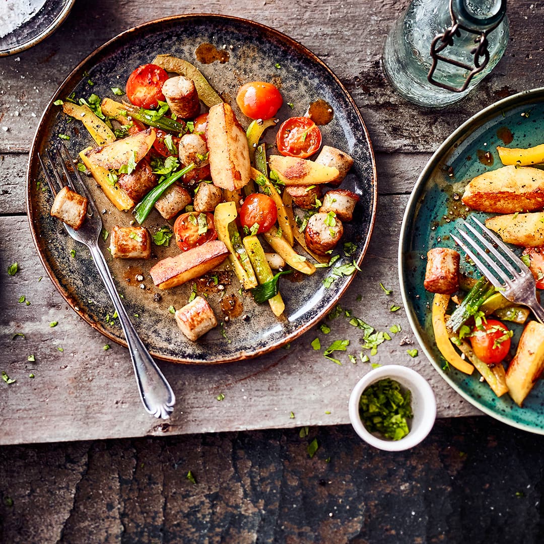 Kartoffel-Bratwurstpfanne