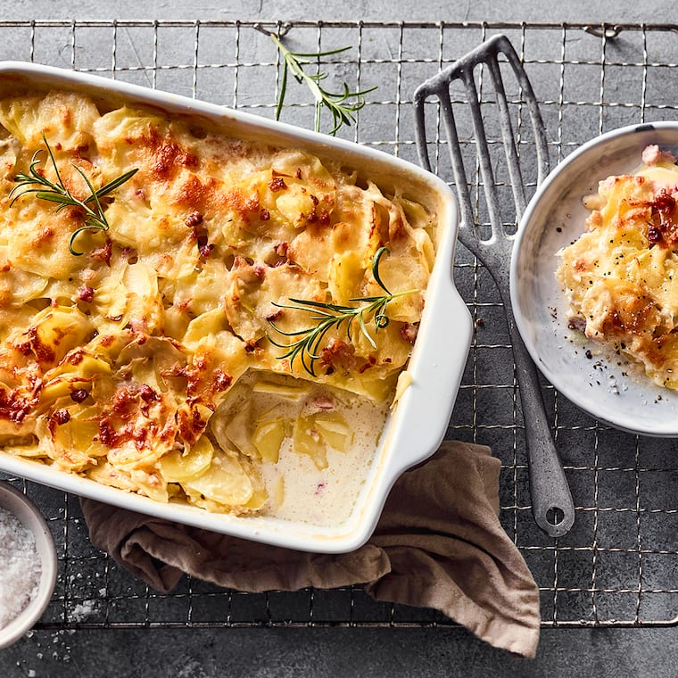 Kartoffelgratin mit Speck