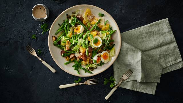 Kartoffelsalat mit grünen Bohnen