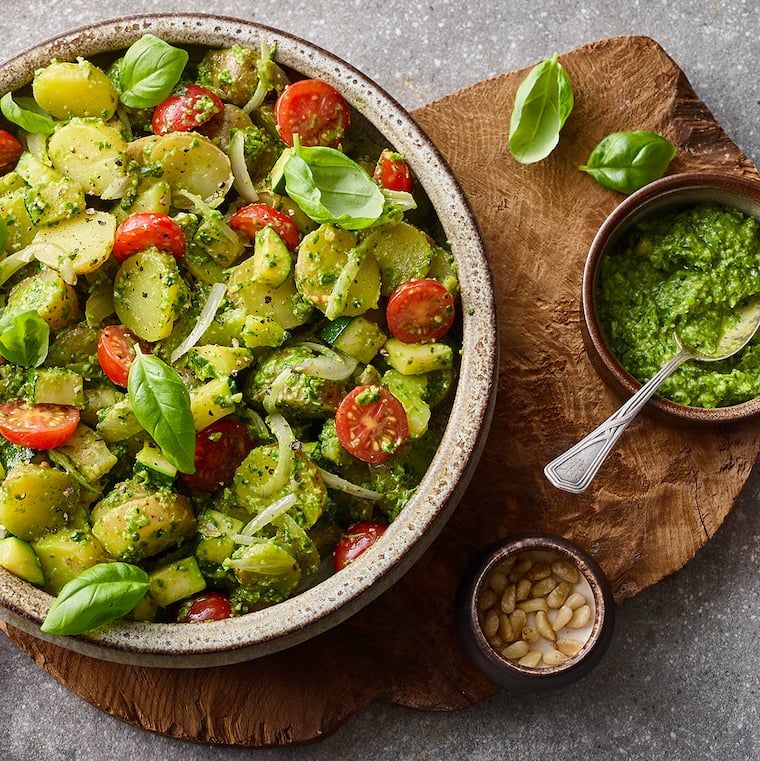 Kartoffelsalat mit Pesto