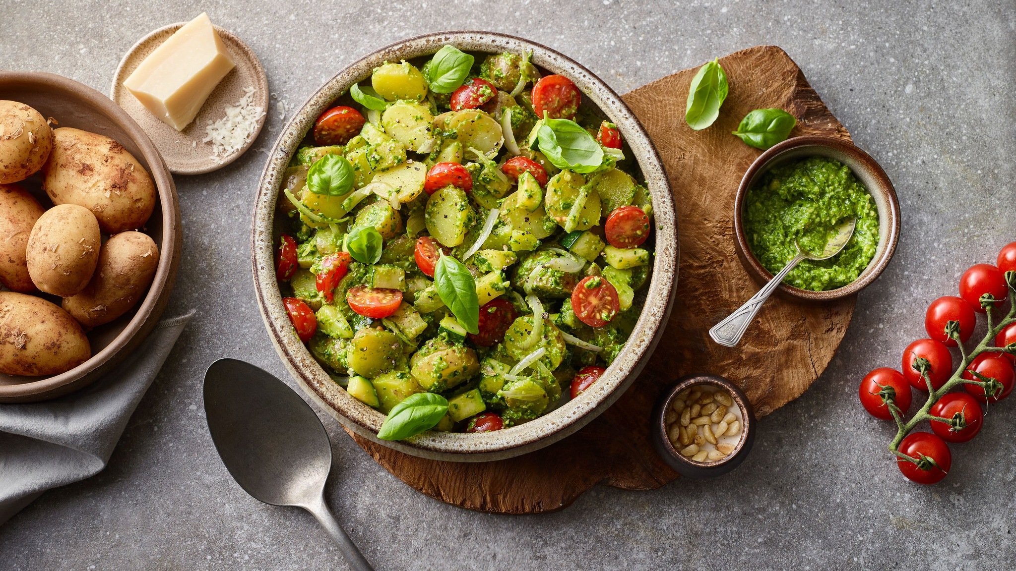 Kartoffelsalat mit Pesto