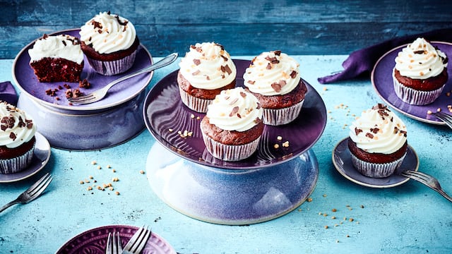 Kirschmuffins mit Schokokern