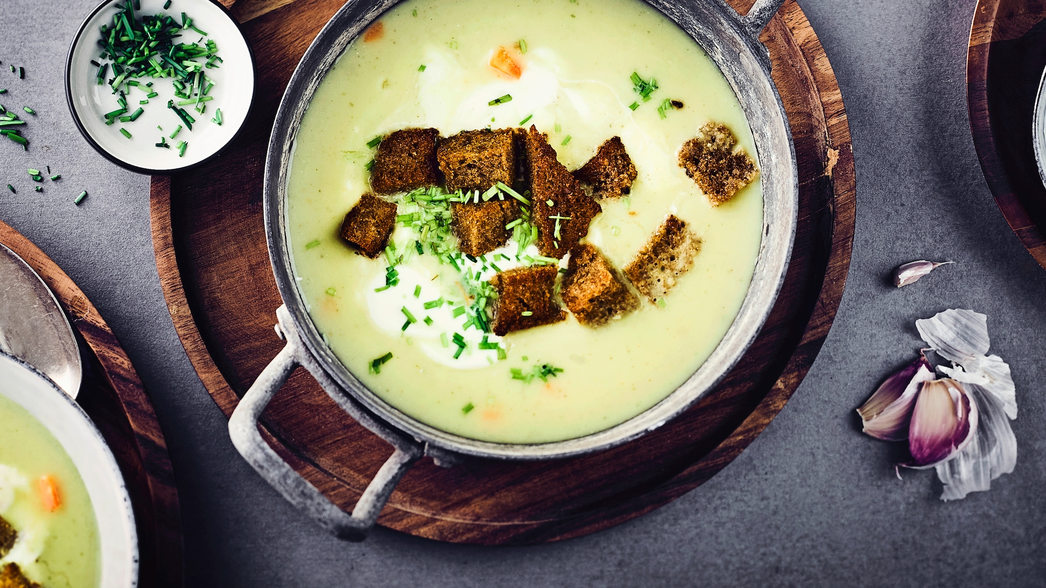 Knoblauchcreme-Suppe