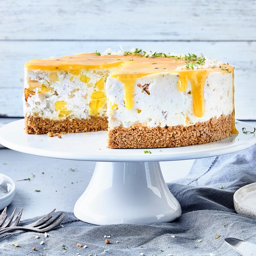 Kokos-Birnen-Maracuja-Torte