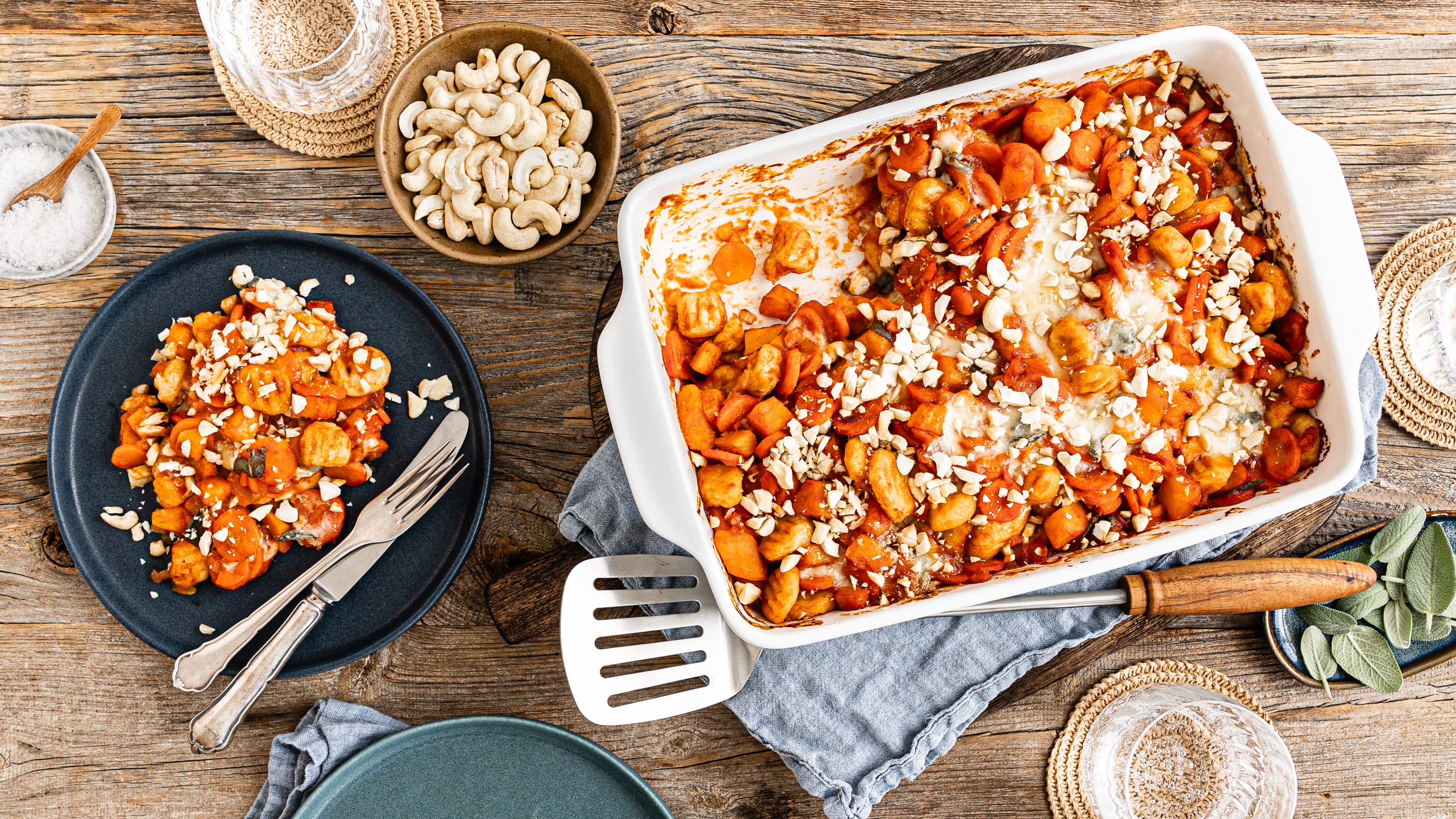 Kürbis Gnocchi Auflauf