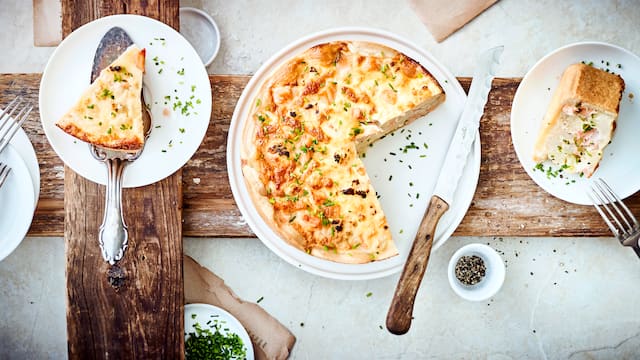 Lachs-Blumenkohl-Quiche