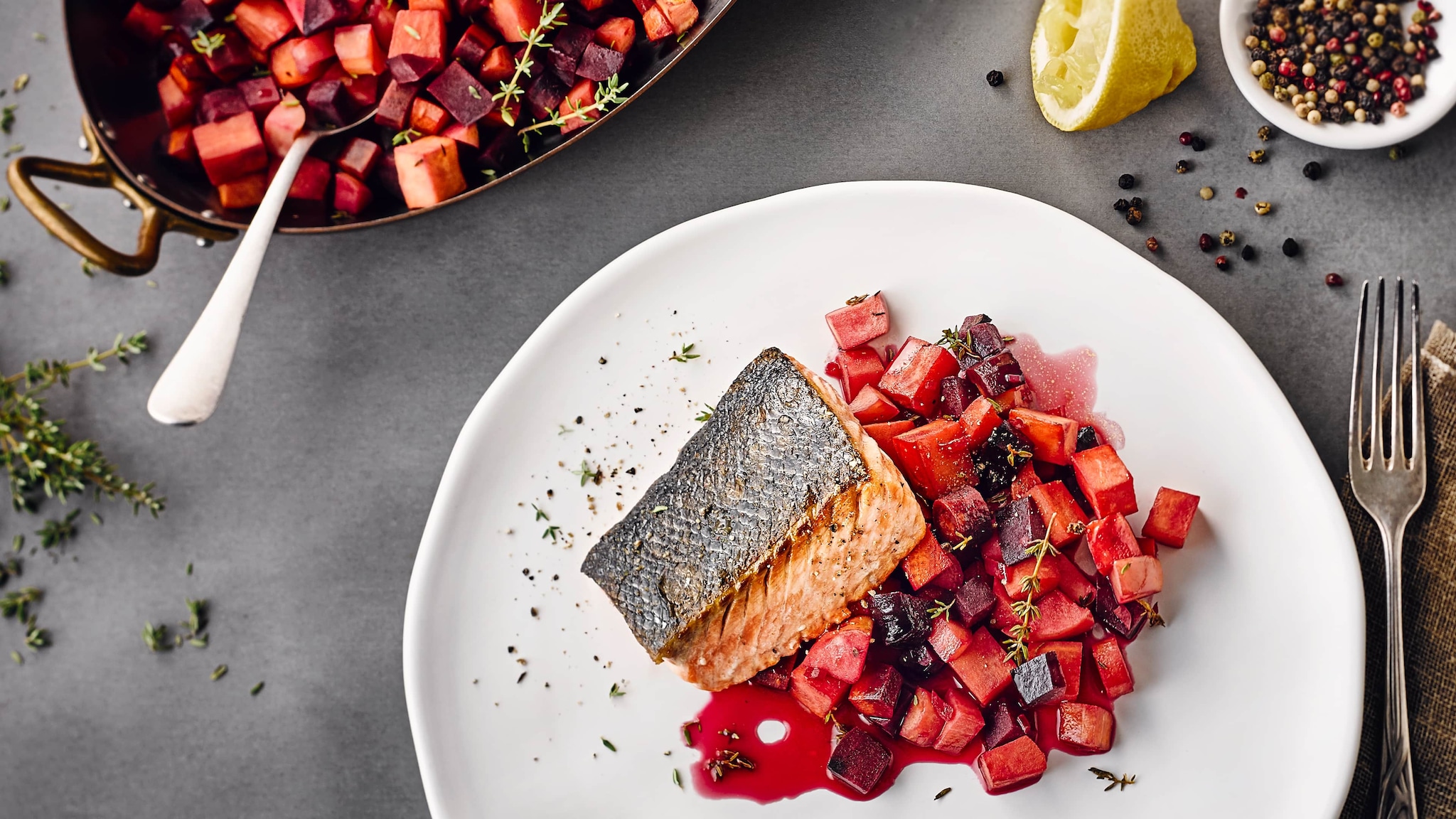 Lachs mit Ofengemüse