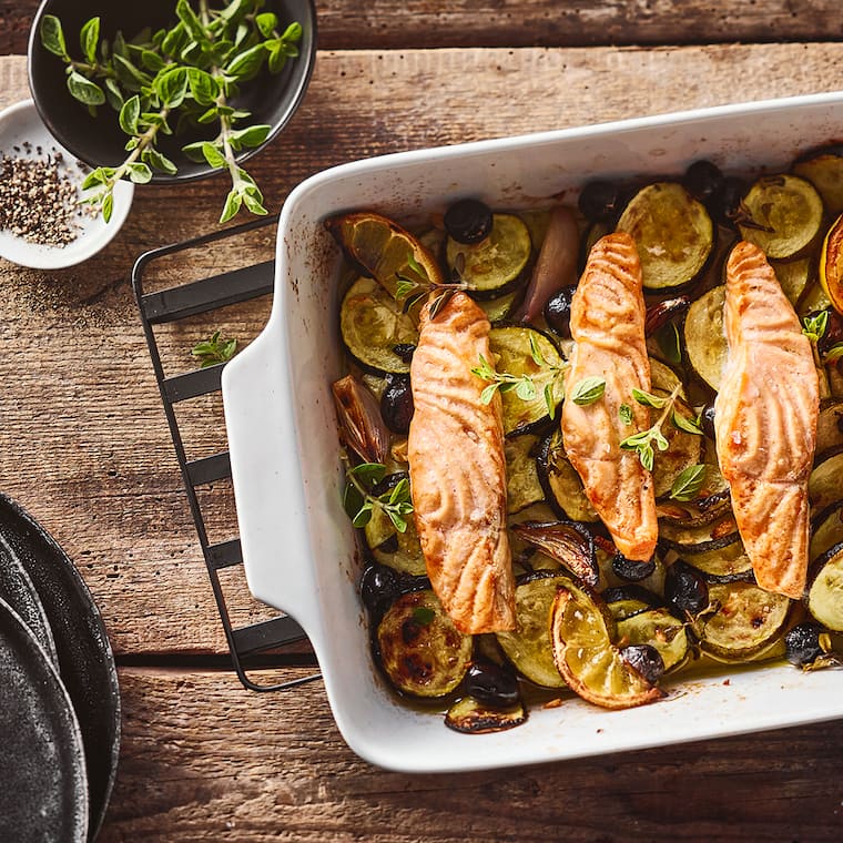 Lachs mit Zucchini