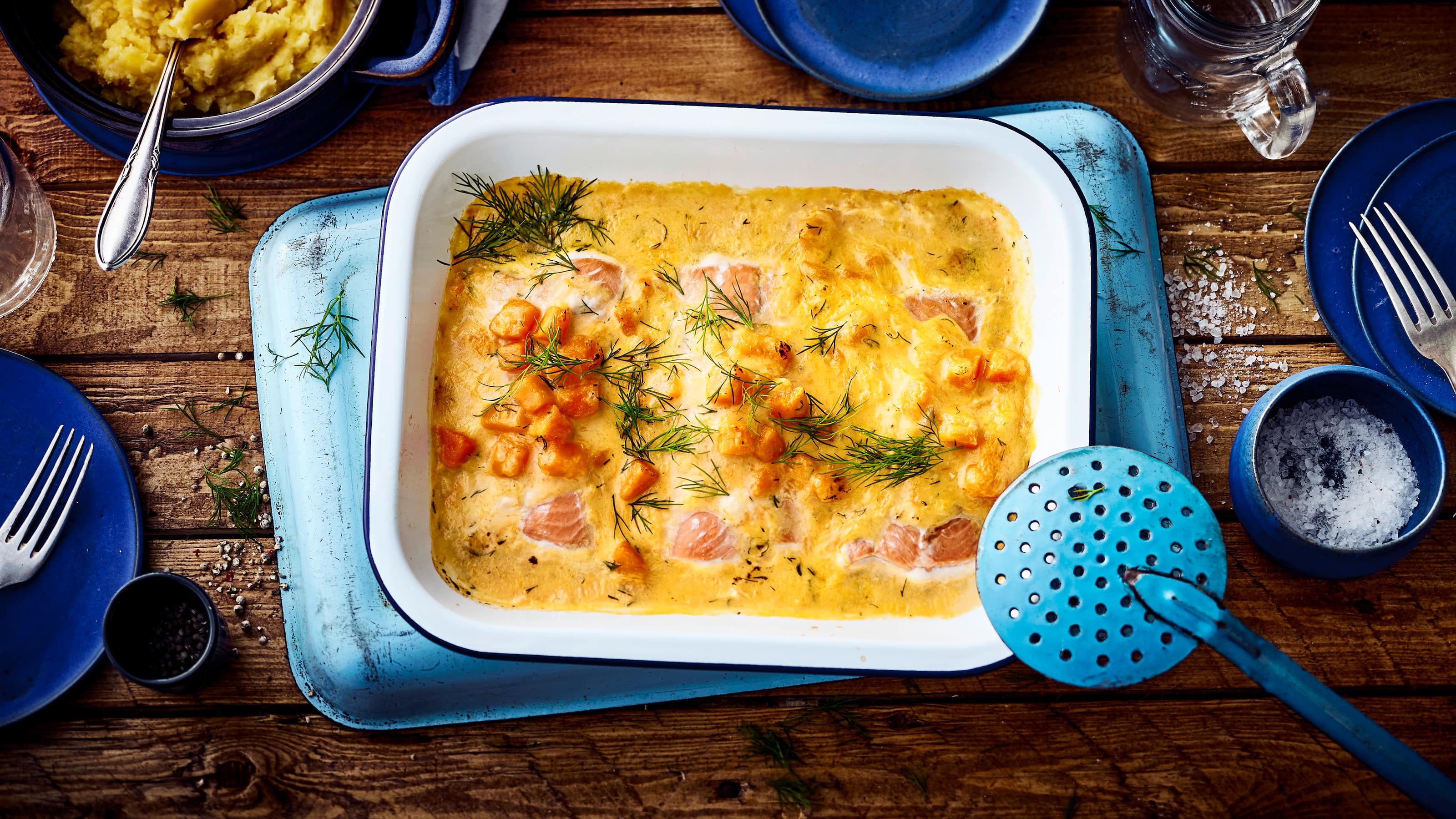 Lachs-Sahne-Gratin