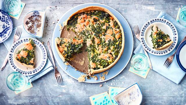 Lachs-Spinat-Quiche