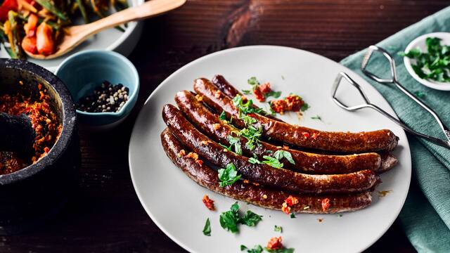 Lammwürstchen mit Harissa