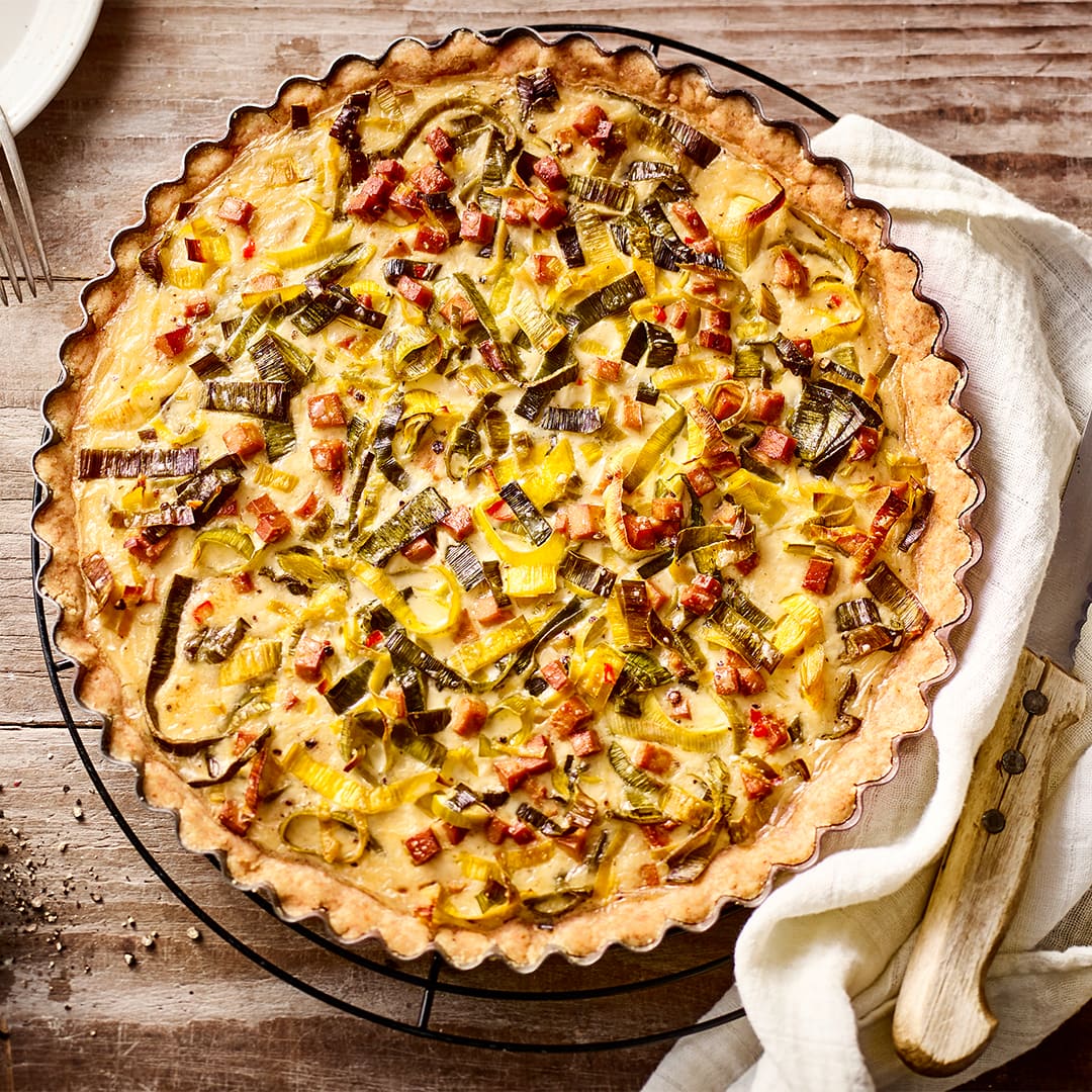 Lauchquiche mit Räuchertofu