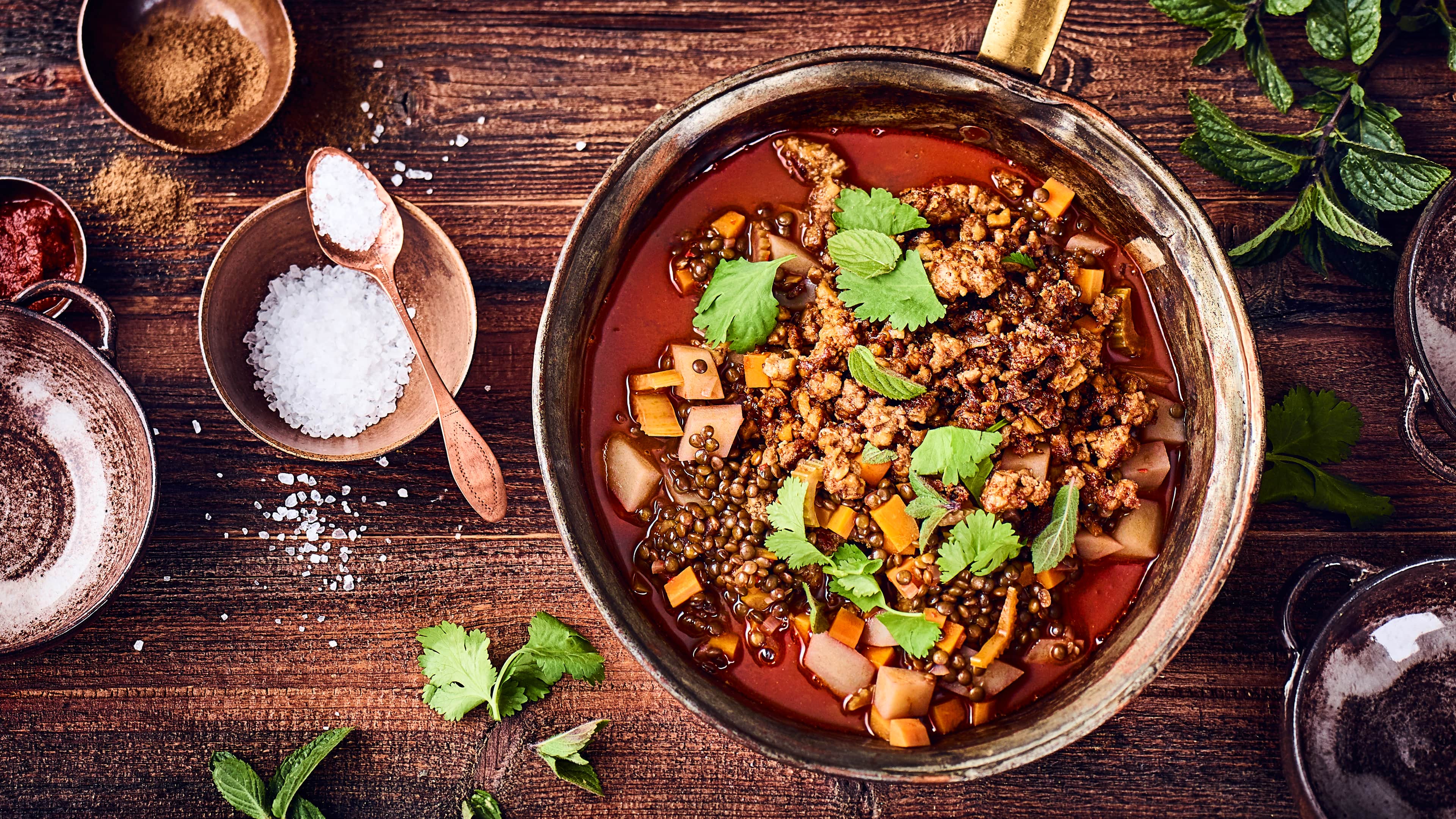 Linseneintopf mit veganem Hack - Rezept | EDEKA