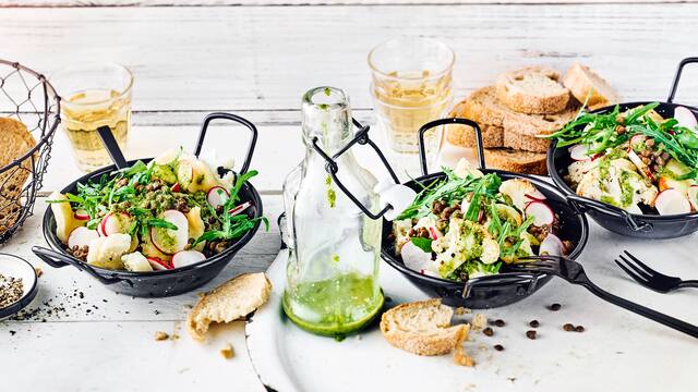 Linsensalat mit Blumenkohl