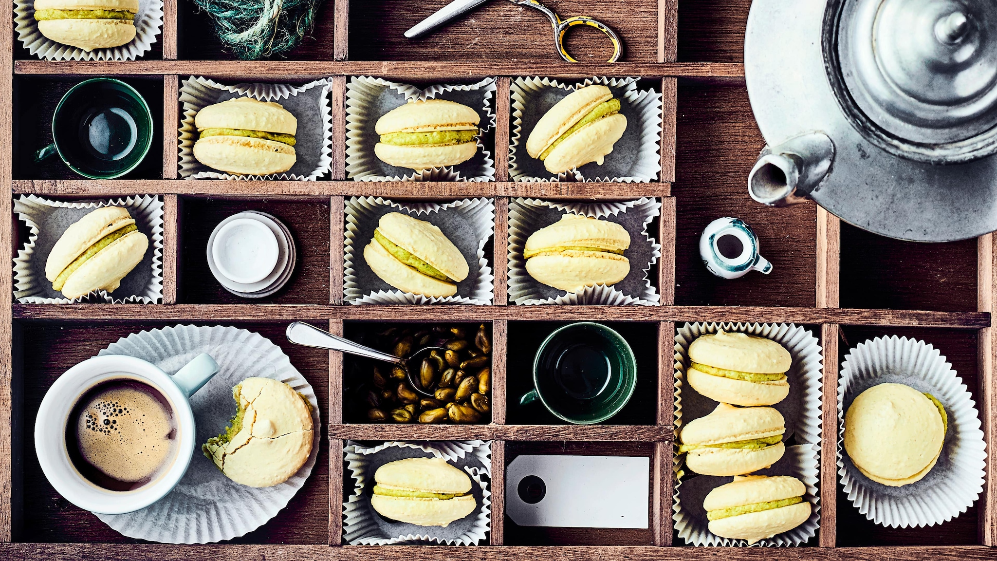 Macarons mit Pistaziencreme