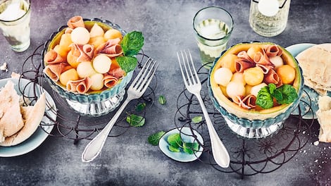 Melone mit Serranoschinken