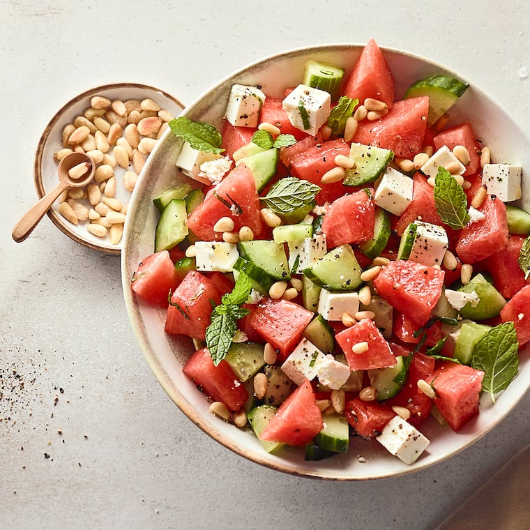 Melonensalat mit Feta