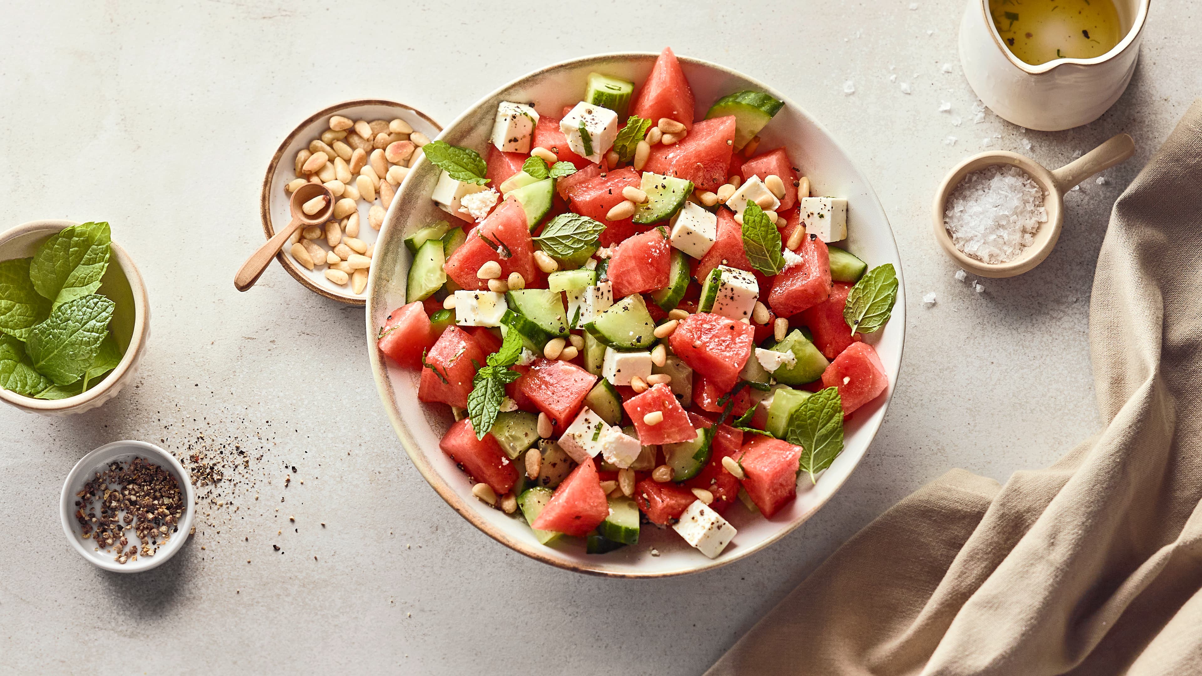 Melonensalat mit Feta