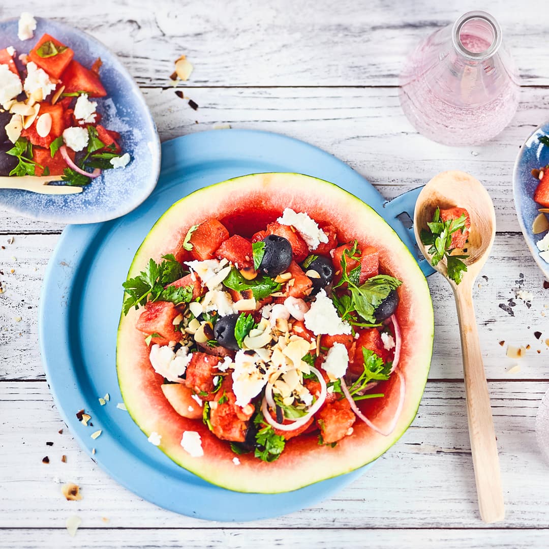 Melonensalat mit Petersilie 