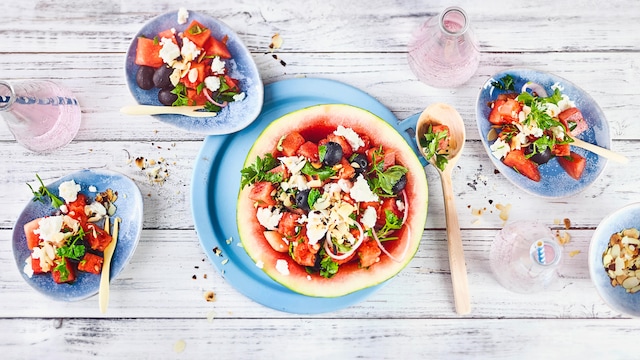 Melonensalat mit Petersilie 