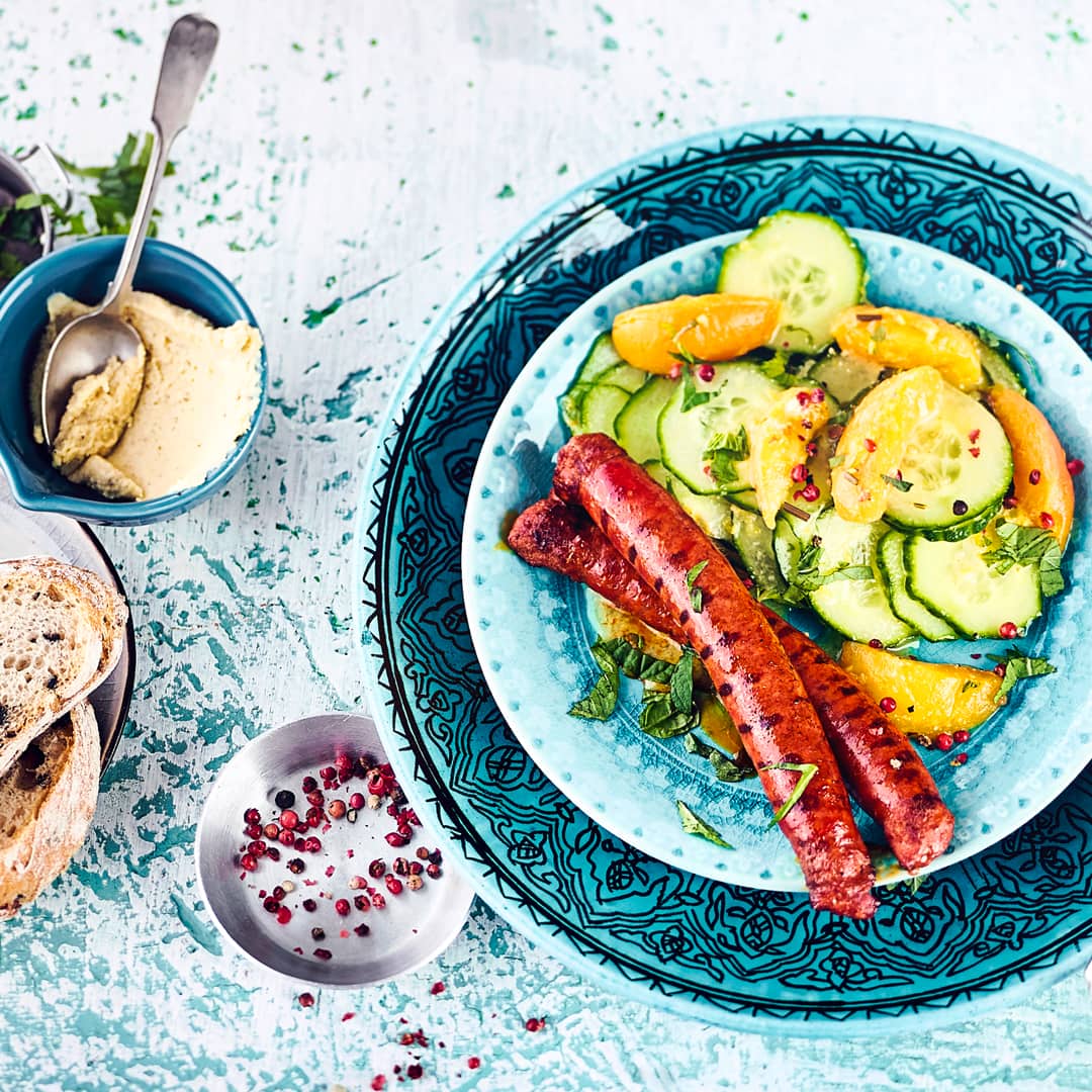 Merguez mit Gurken-Salat