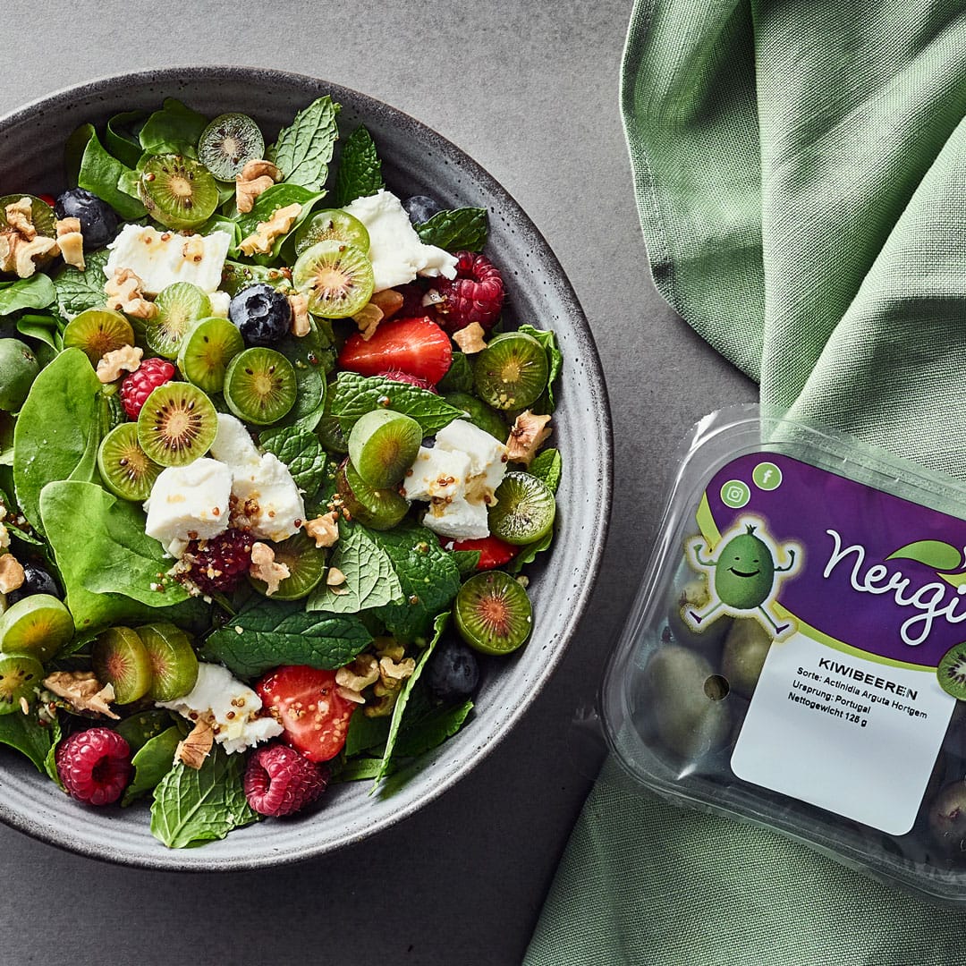 Mini-Kiwi-Salat mit Nergi® Kiwibeeren