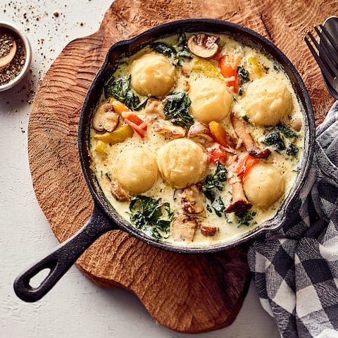 Mini-Knödel-Pfanne