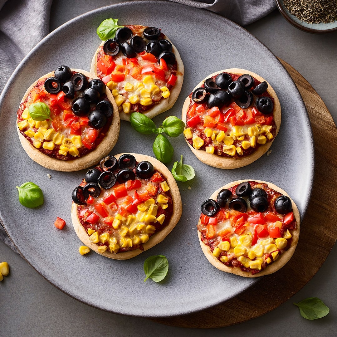 Mini-Pizzen Schwarz-Rot-Gold