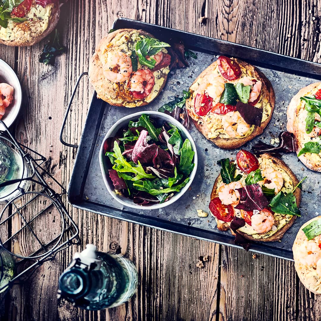 Mini-Salatpizza vom Grill