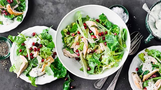 Minz-Salat mit Hühnchen